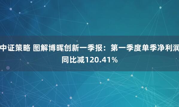 中证策略 图解博晖创新一季报：第一季度单季净利润同比减120.41%