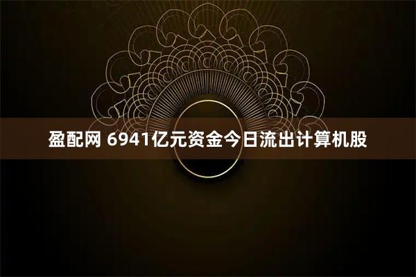 盈配网 6941亿元资金今日流出计算机股